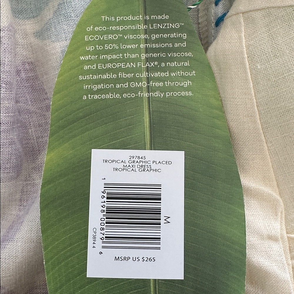 Farm Rio Tropical Graphic Maxi Dress Sz M Multicolor NWT - Picture 10 of 15